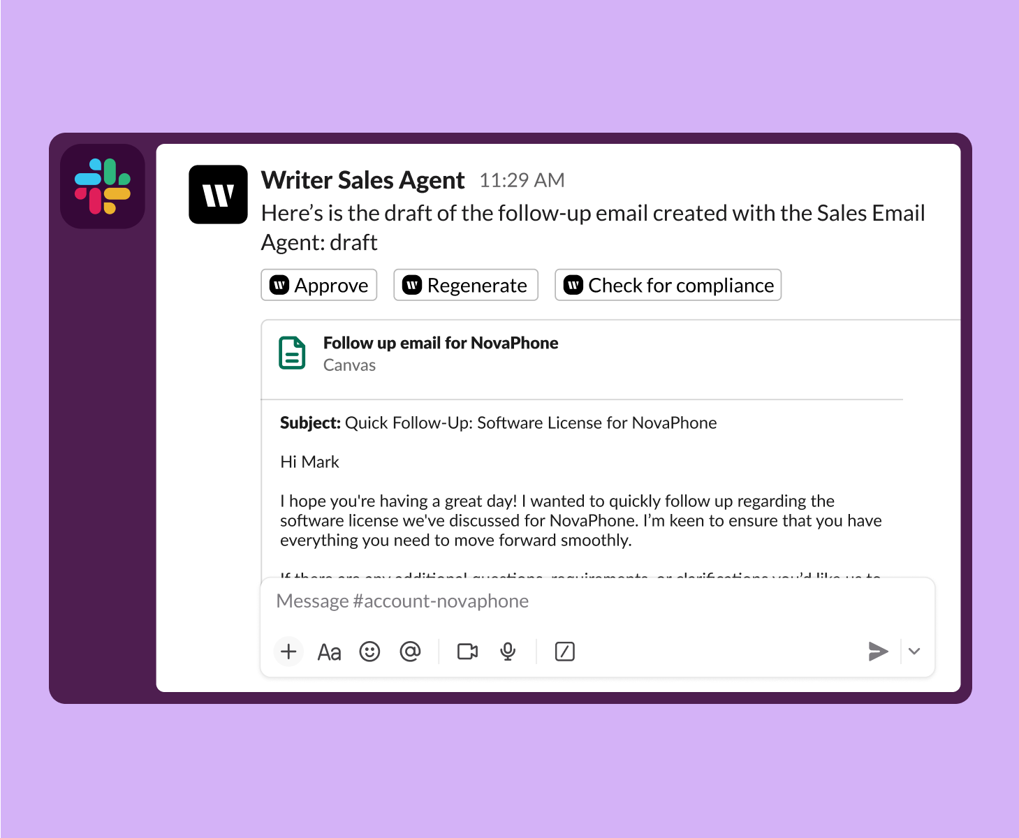 Create account summary